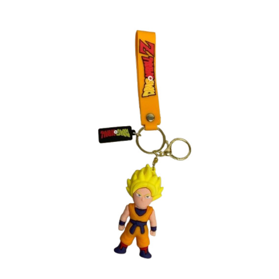 Dragon Ball Z Super Saiyan Goku Silicone 3D Keychain Assorted Colors