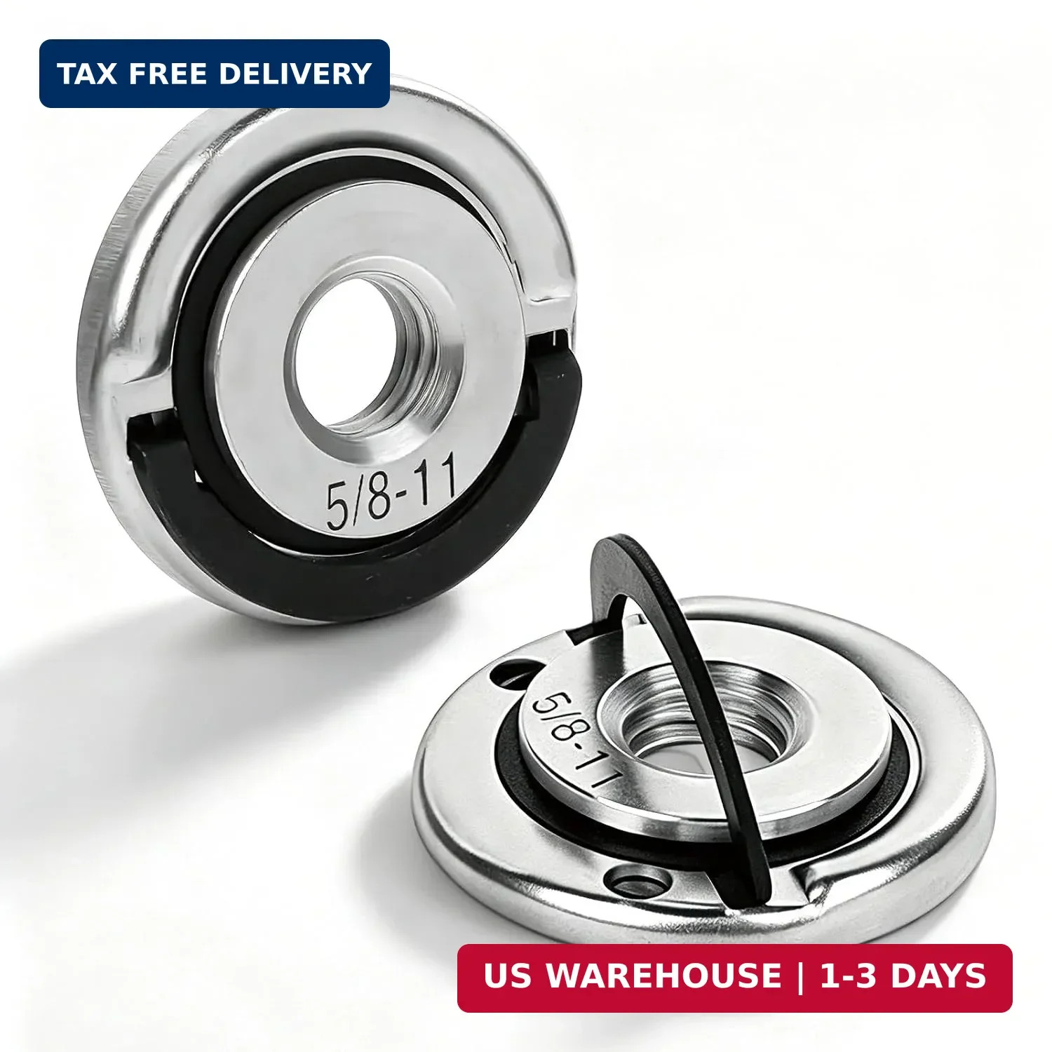 5/8-11 Quick Change Angle Grinder Flange Nuts, Heavy Duty Grinder Flange Locking