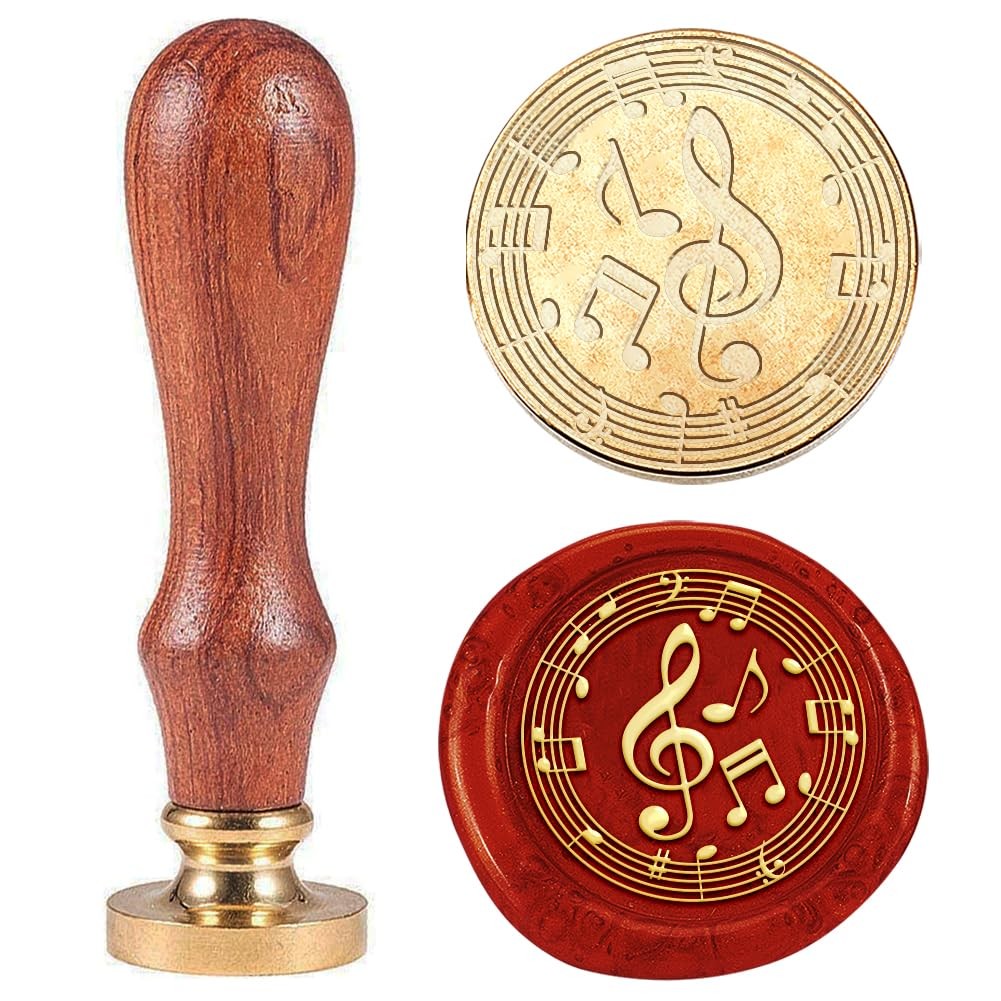 Hobbspring 1pc Music Note Wax Seal Stamp Vintage Staff Sealing Wax...