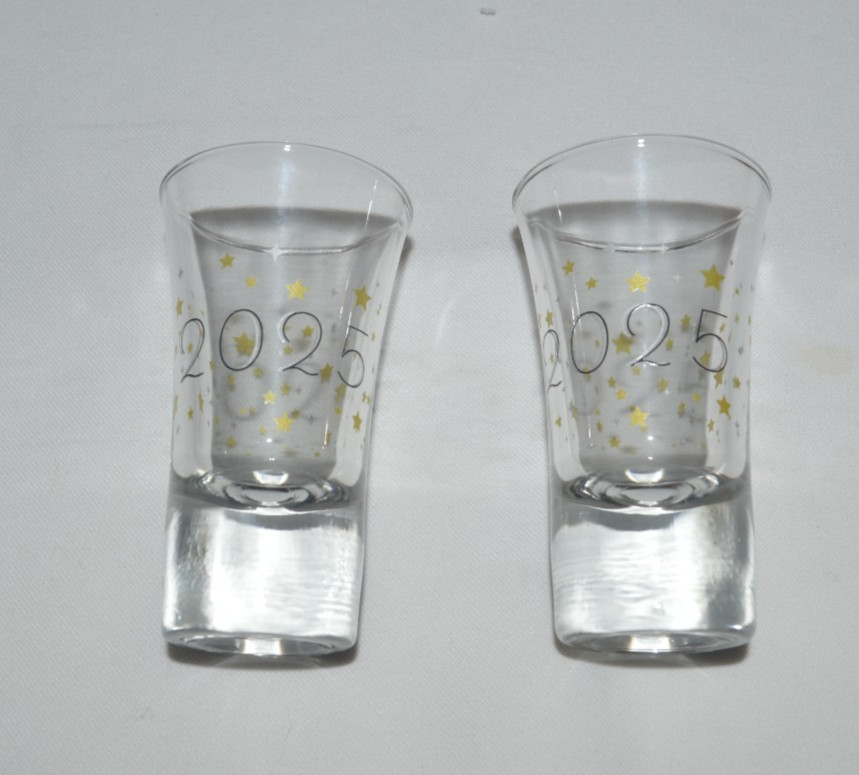 2025 HAPPY NEW YEAR SHOT GLASSES TWO