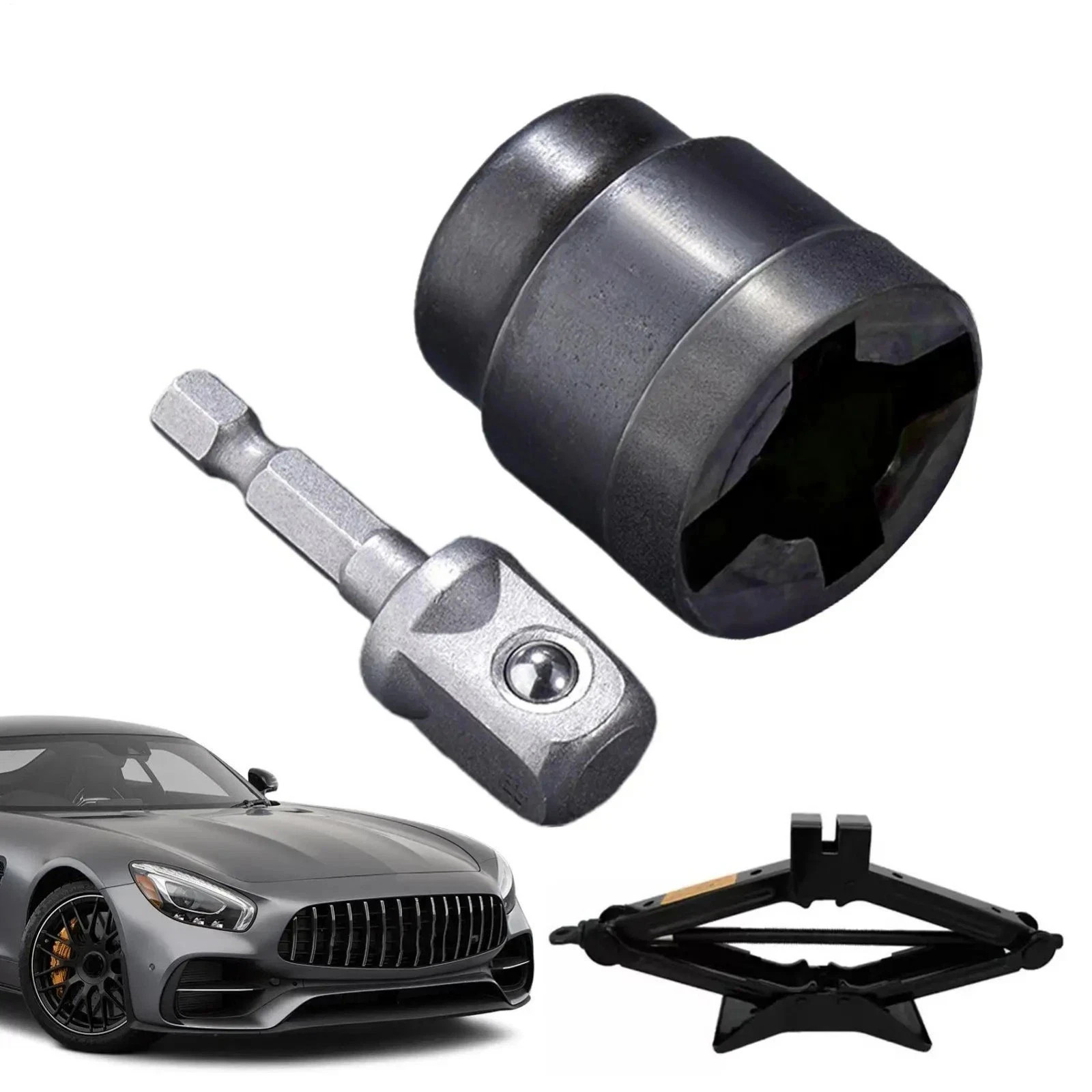 Car Jack Adapter Socket Converter for Scissor Jack Heavy Duty Tool