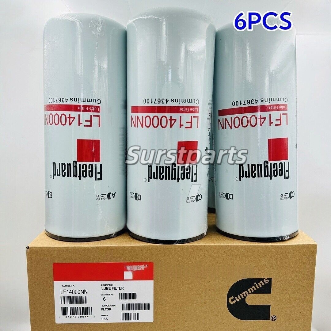 6X Genuine Fleetguard LF14000NN Oil Filter For Cummins ISX 4367100 Free Shipping