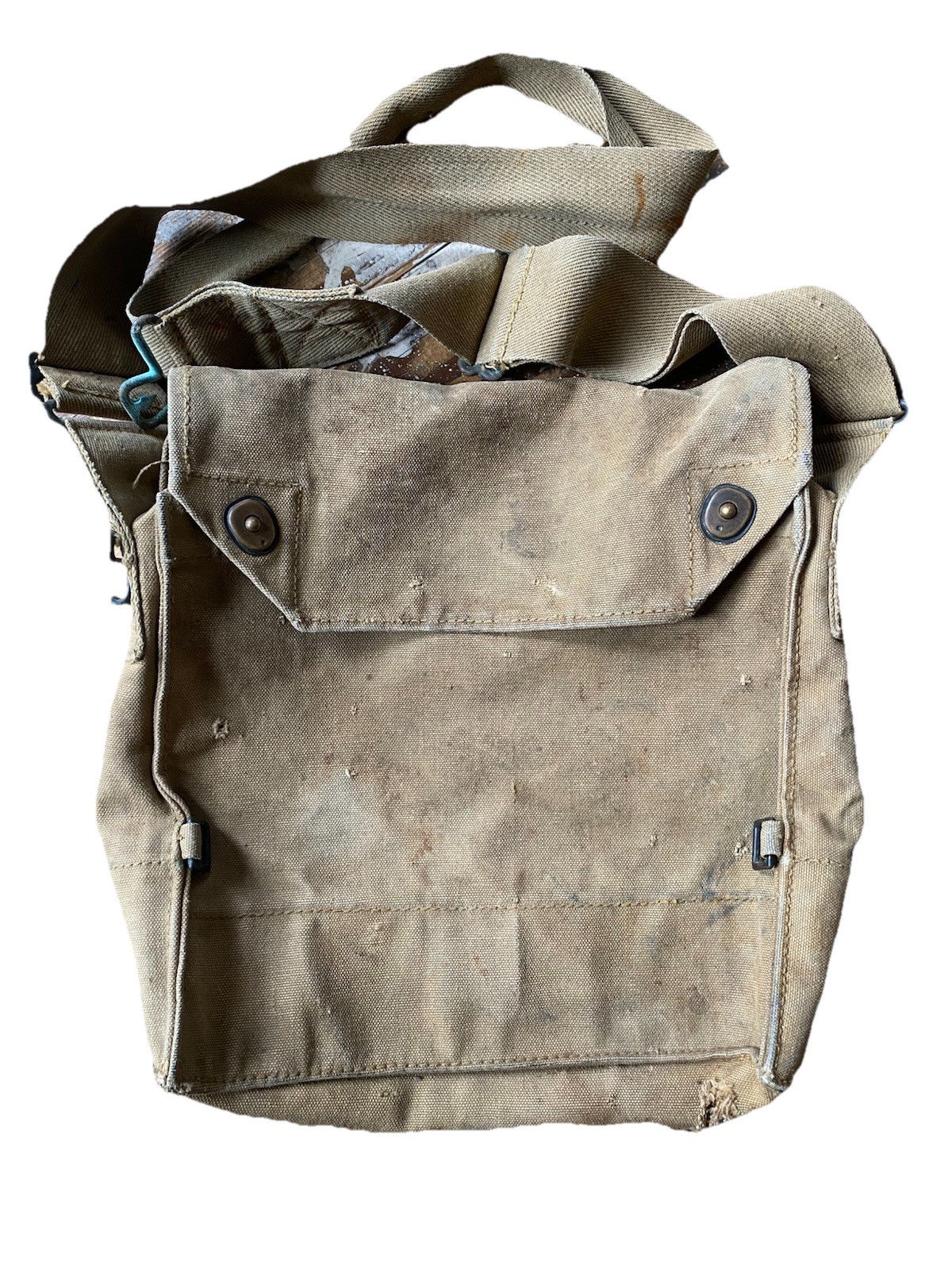 Original US WW1 M1917 Gas Mask Carry Bag Canvas Shoulder Bag Military