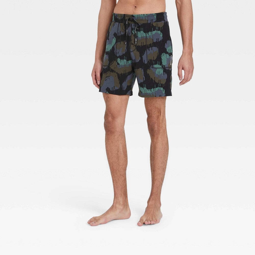 Pair of Thieves Men's 7" Camo Print Super Soft Lounge Pajama Shorts - Gray/Blue