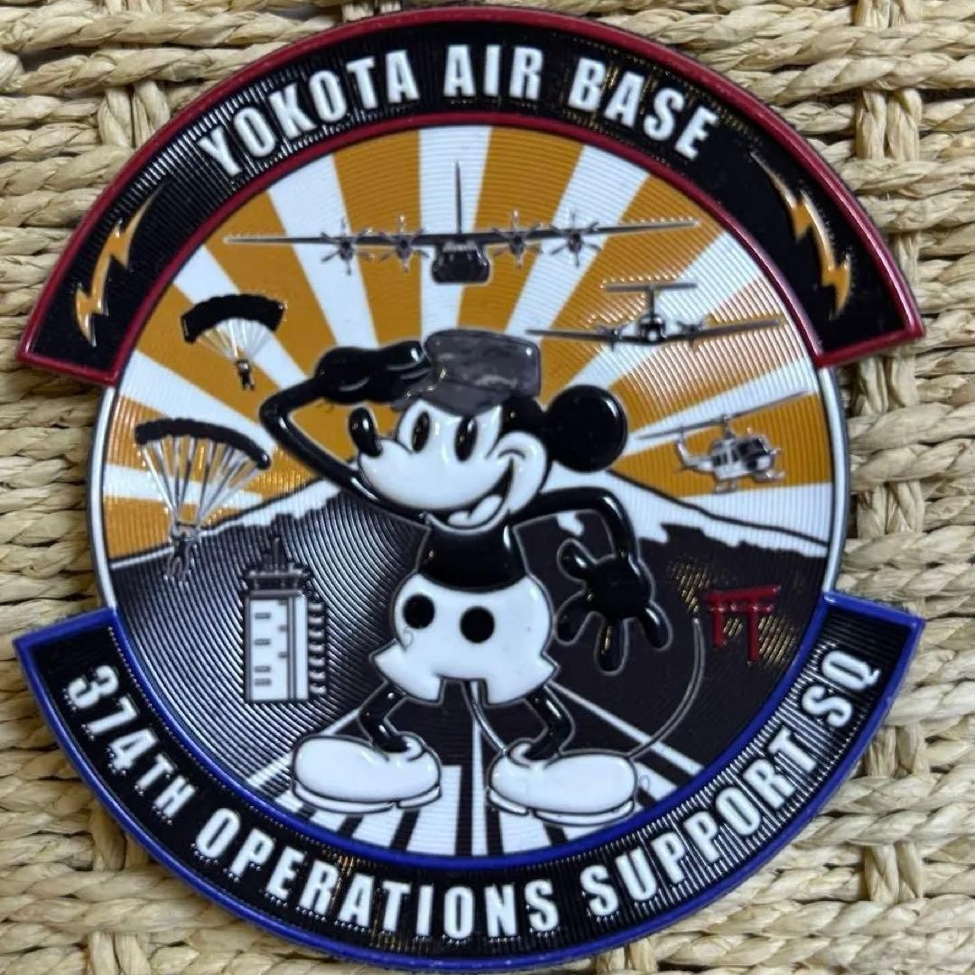 Limited 2025 Mickey Patch Yokota Base Disney Collaboration Used
