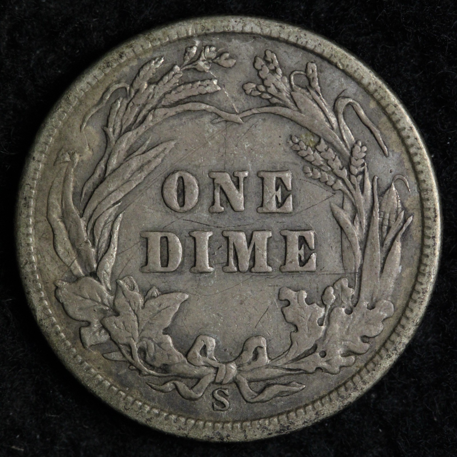 1908-S Barber Silver Dime XF+ E230 KVCE