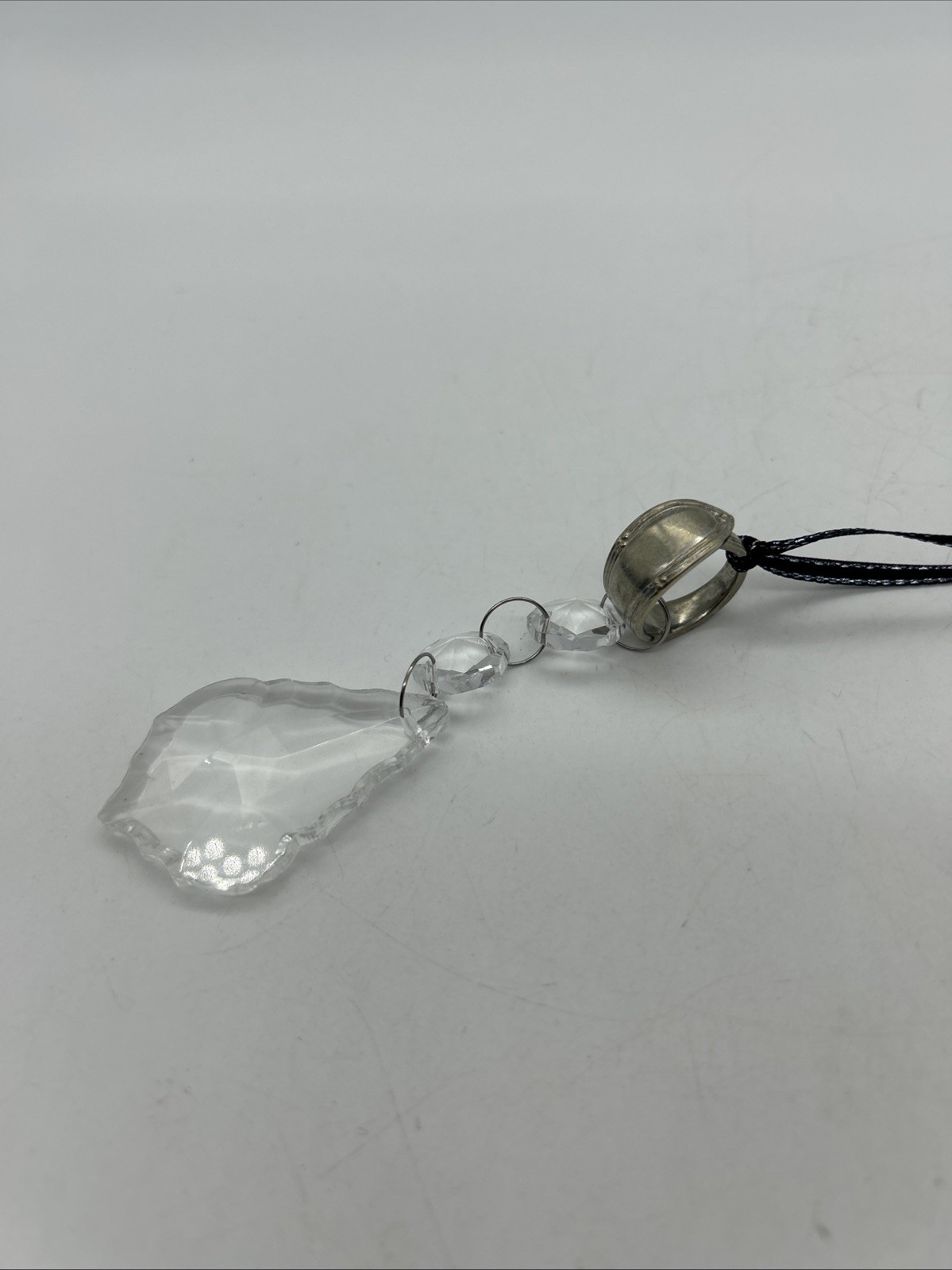 Upcycled Spoon Crystal Sun Catcher Ornament Gift Silverware Bent Cutlery