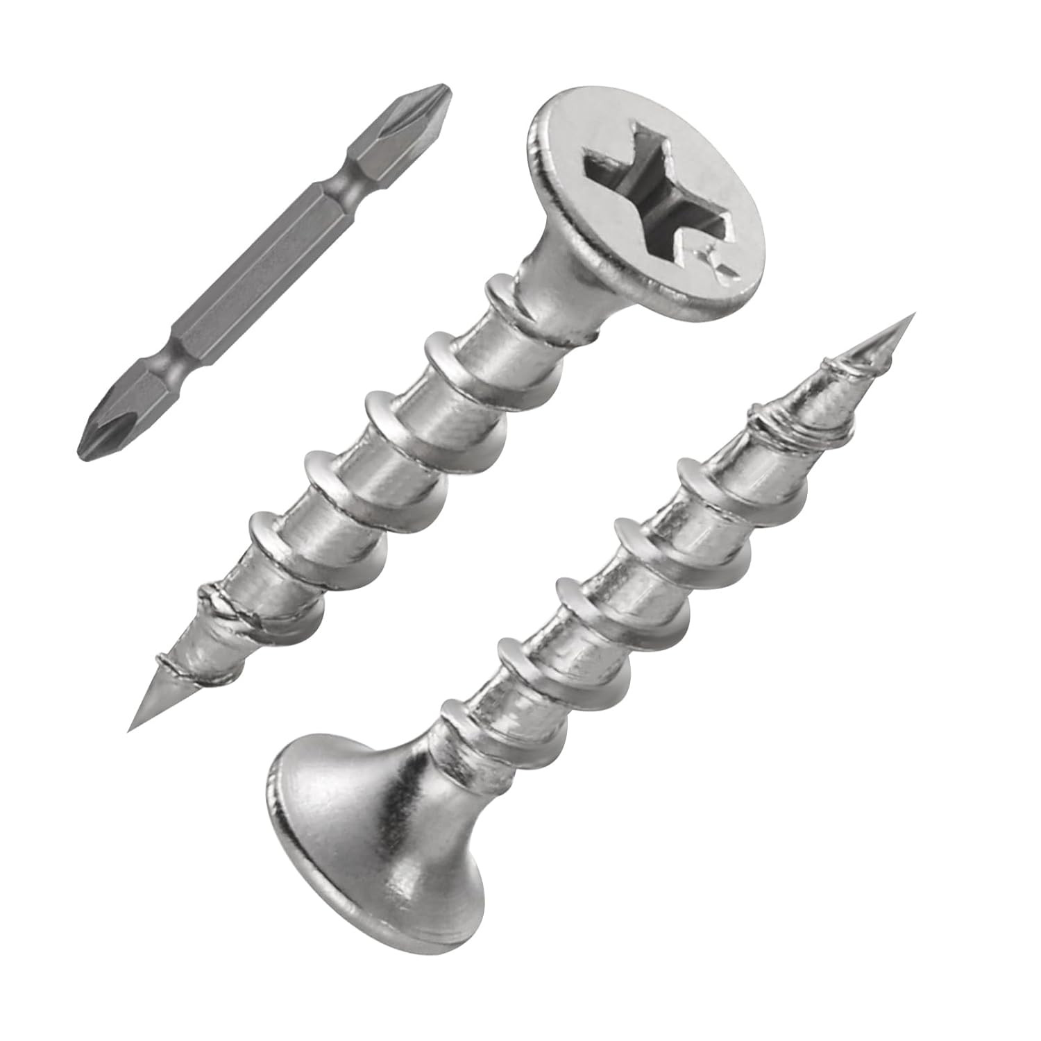 (325 pcs)#6X1 410 Stainless Steel Fastener Drywall Screws-Phillips with coarse T