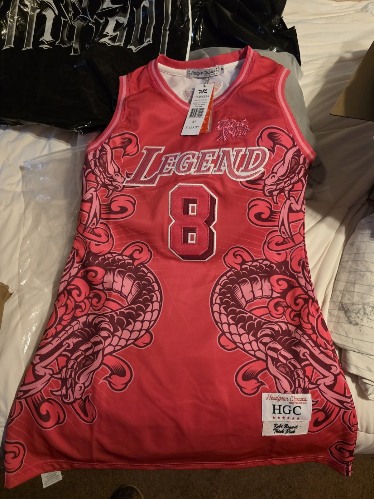 Headgear Classics Kobe Bryant Think Pink Basketball Jersey Sleeveless M Pink