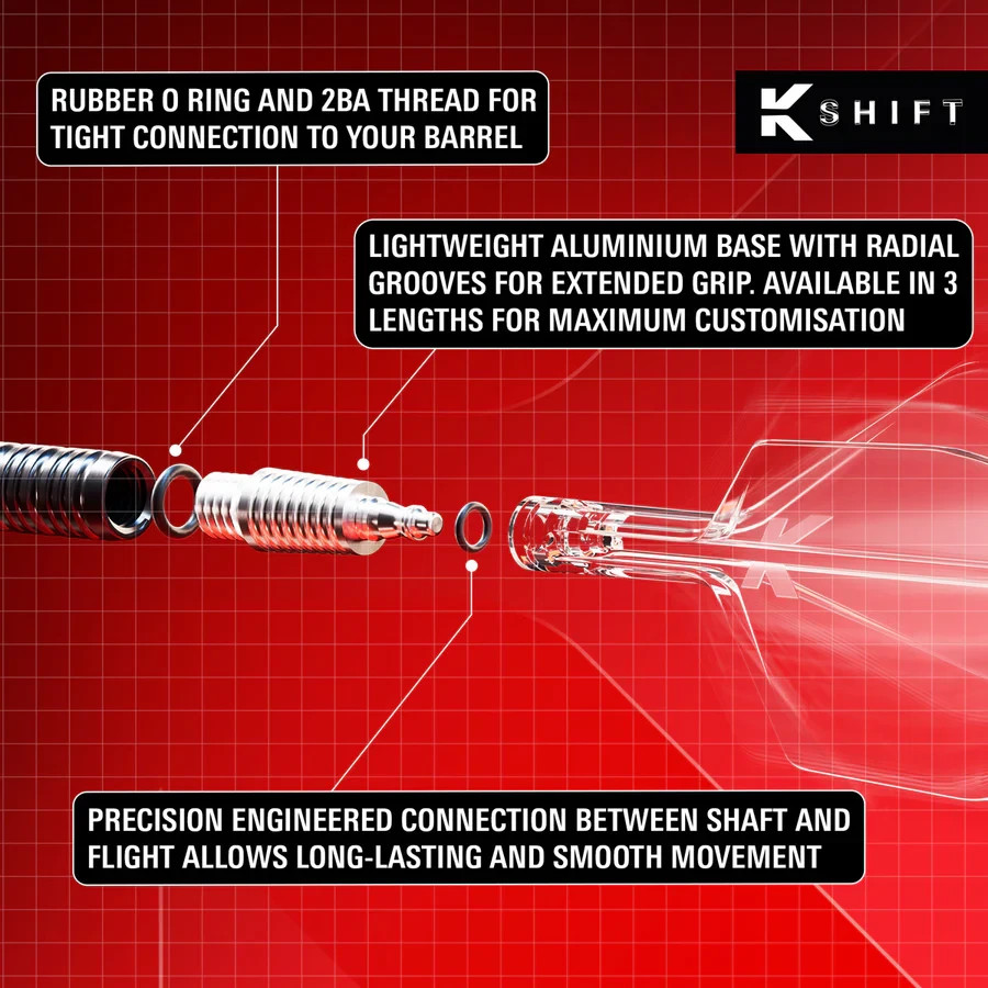 NO2 STANDARD WHITE INTERMEDIATE TARGET K-SHIFT 1 PIECE SHAFT AND FLIGHT