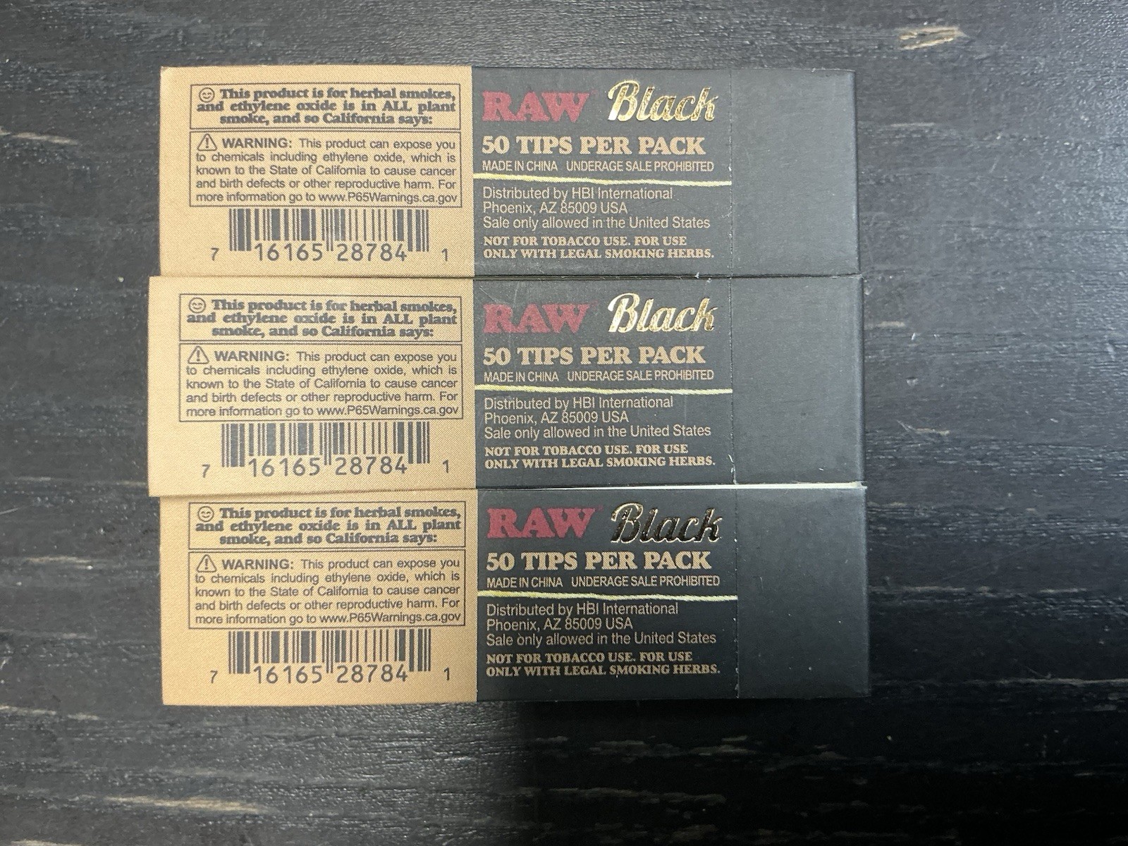 RAW Classic Black Authentic Soft Tips: 3 Packs - 150 Tips