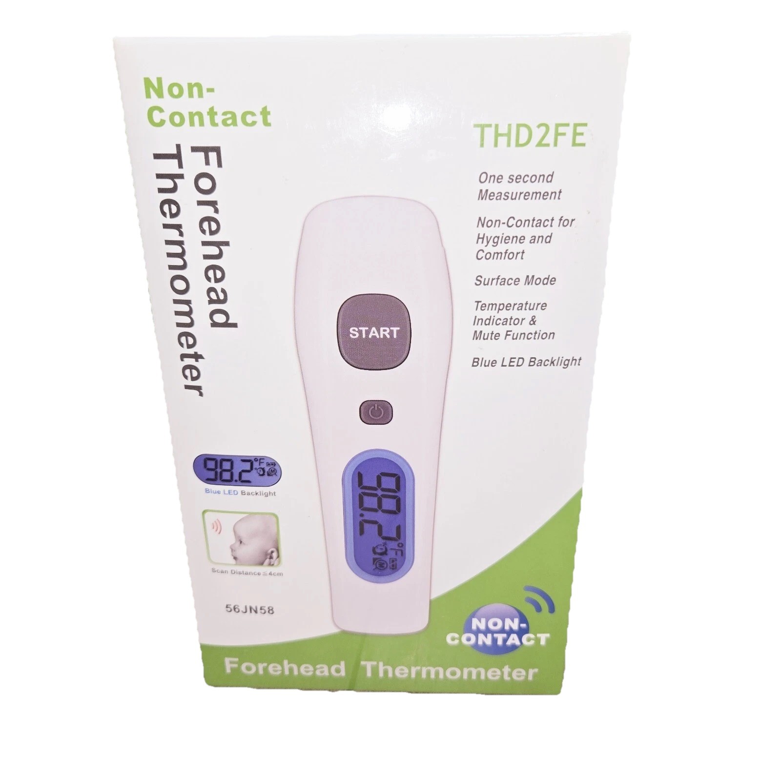 FDA Cleared Non-Contact Infrared Forehead Thermometer THDFE One Second Measure