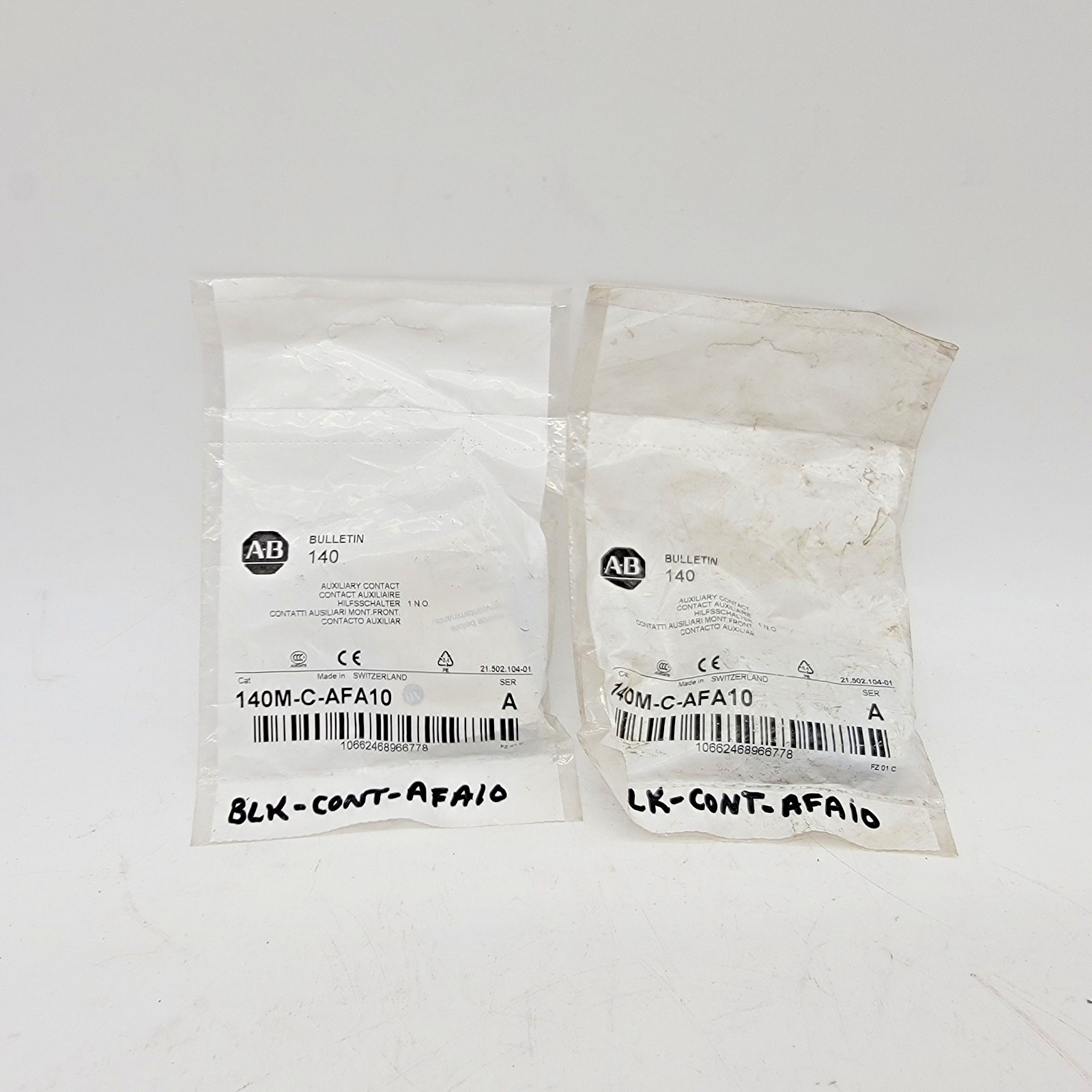 Allen-Bradley 140M-C-AFA10 Auxiliary Contact Lot of 2