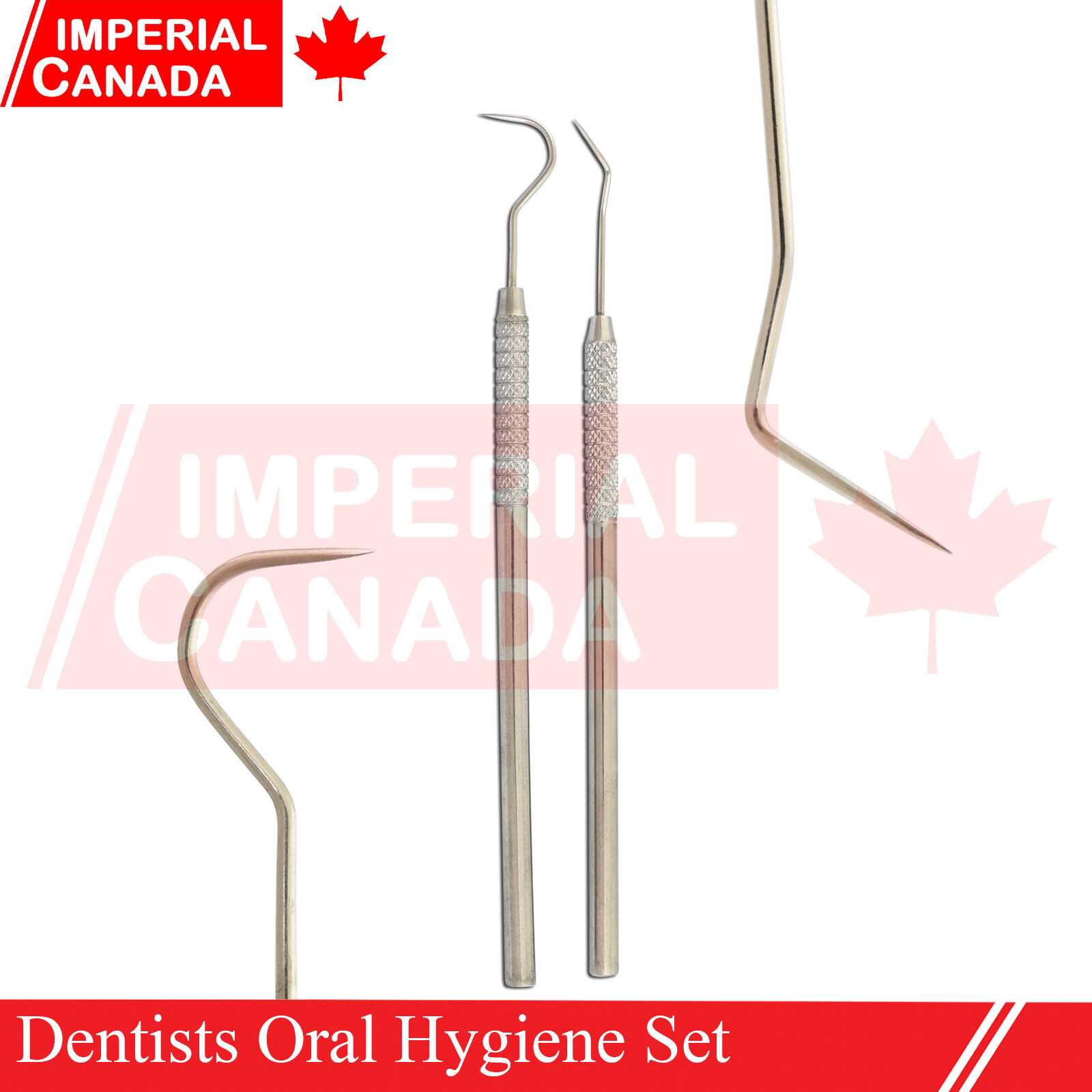 Set Of 2 Dental Periodontal Explorer Teeth Cleaner Probes Plaque Remov DN-2518