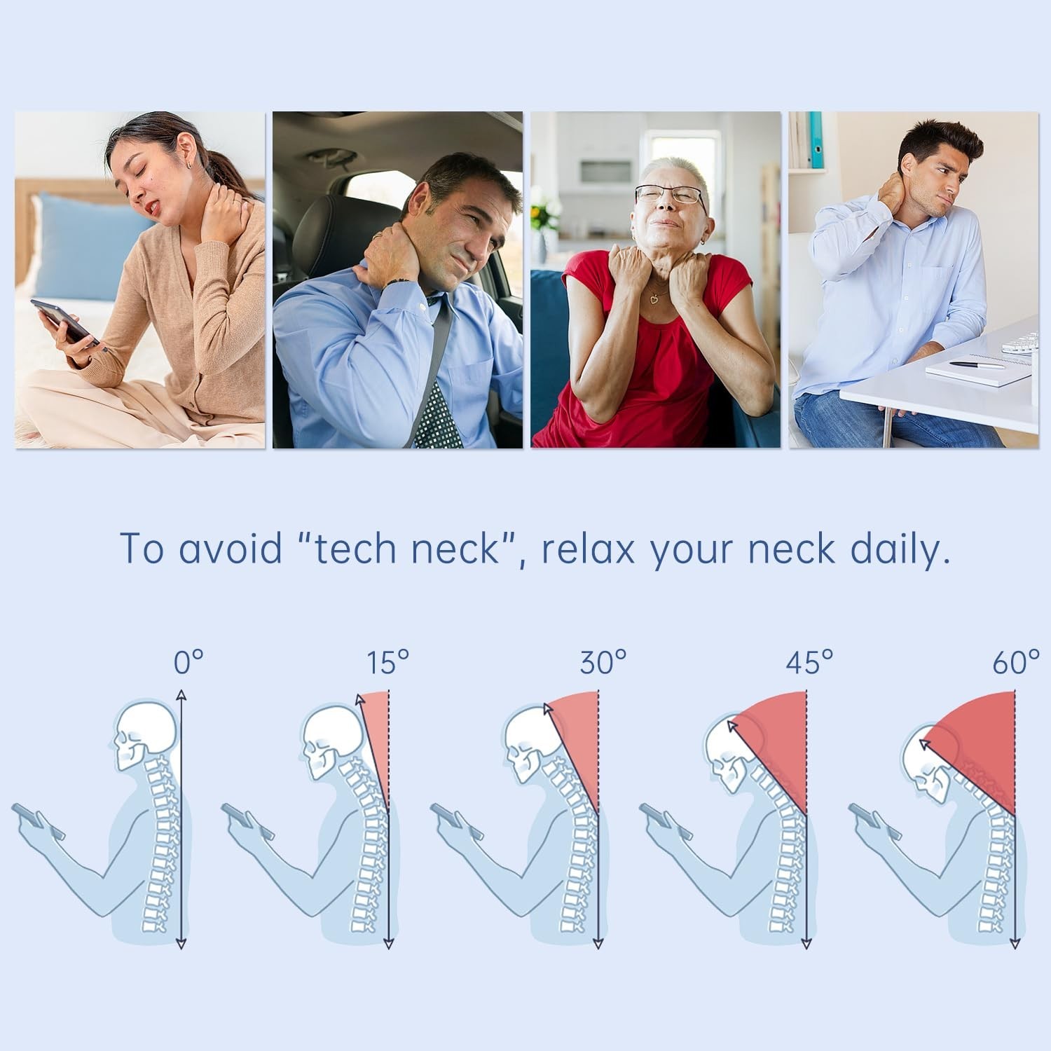 Multi-Functional Cervical Traction Device, Electric Neck Stretcher with Dynam...