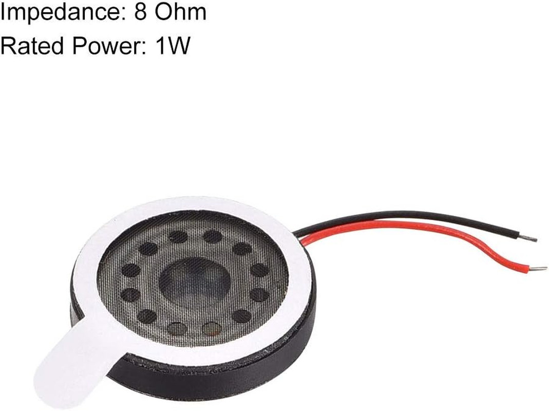1W 8 Ohm 16Mm Dia Speaker with Wire for Electronic Projects 4Pcs