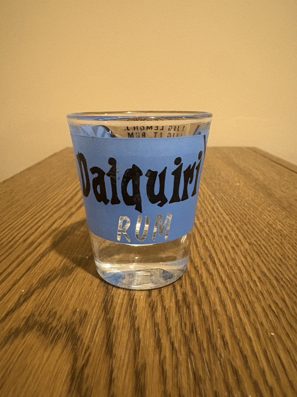 Vintage Daiquiri Recipe Shot Glass – Blue Band – Mid Century Barware