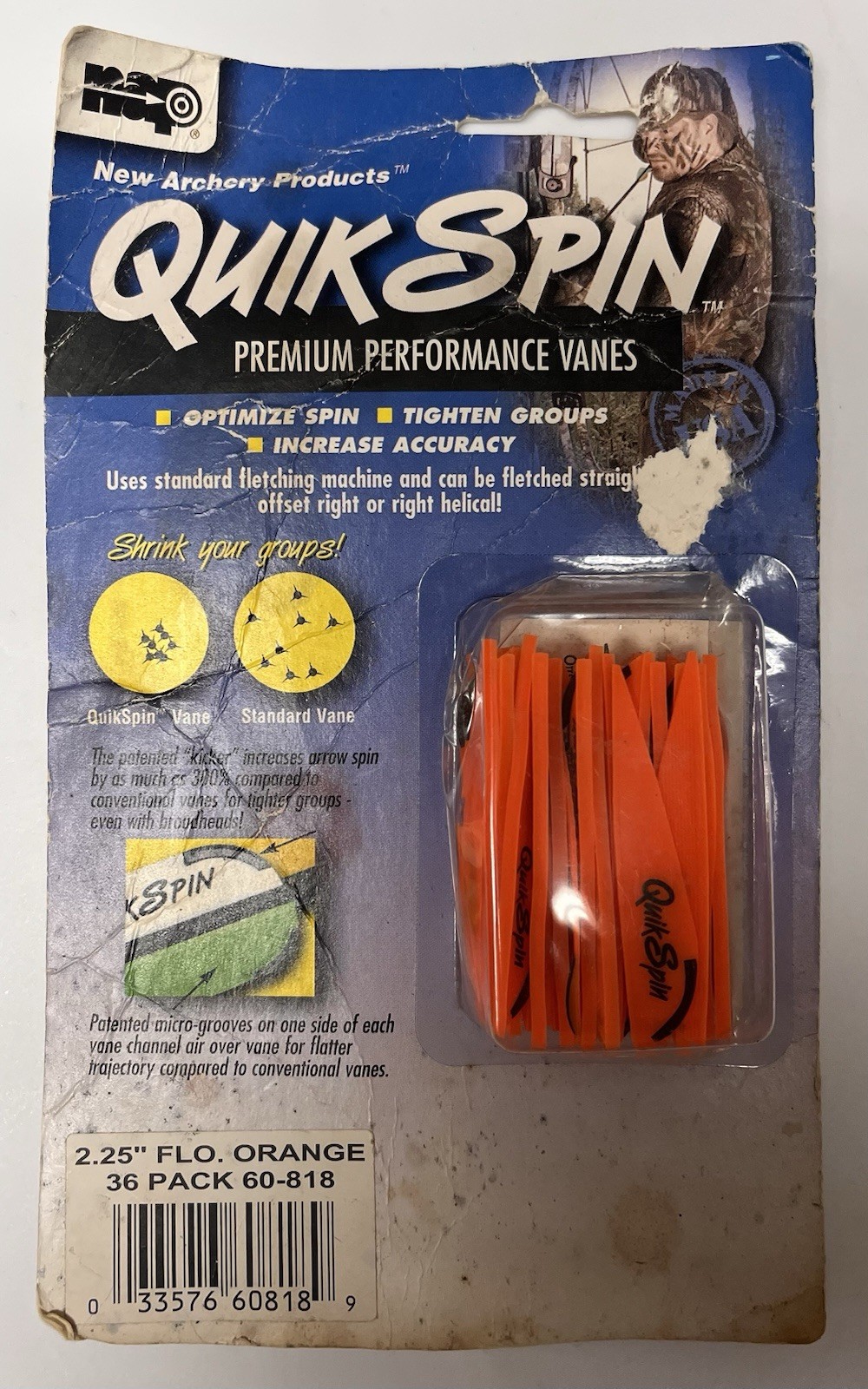 36 NAP QUIK SPIN 2.25” FLO ORANGE ARCHERY ARROW VANES FLETCHING