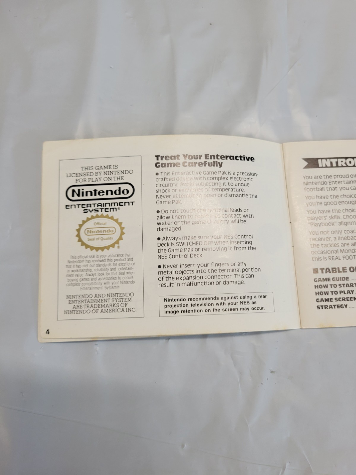nfl nes manual