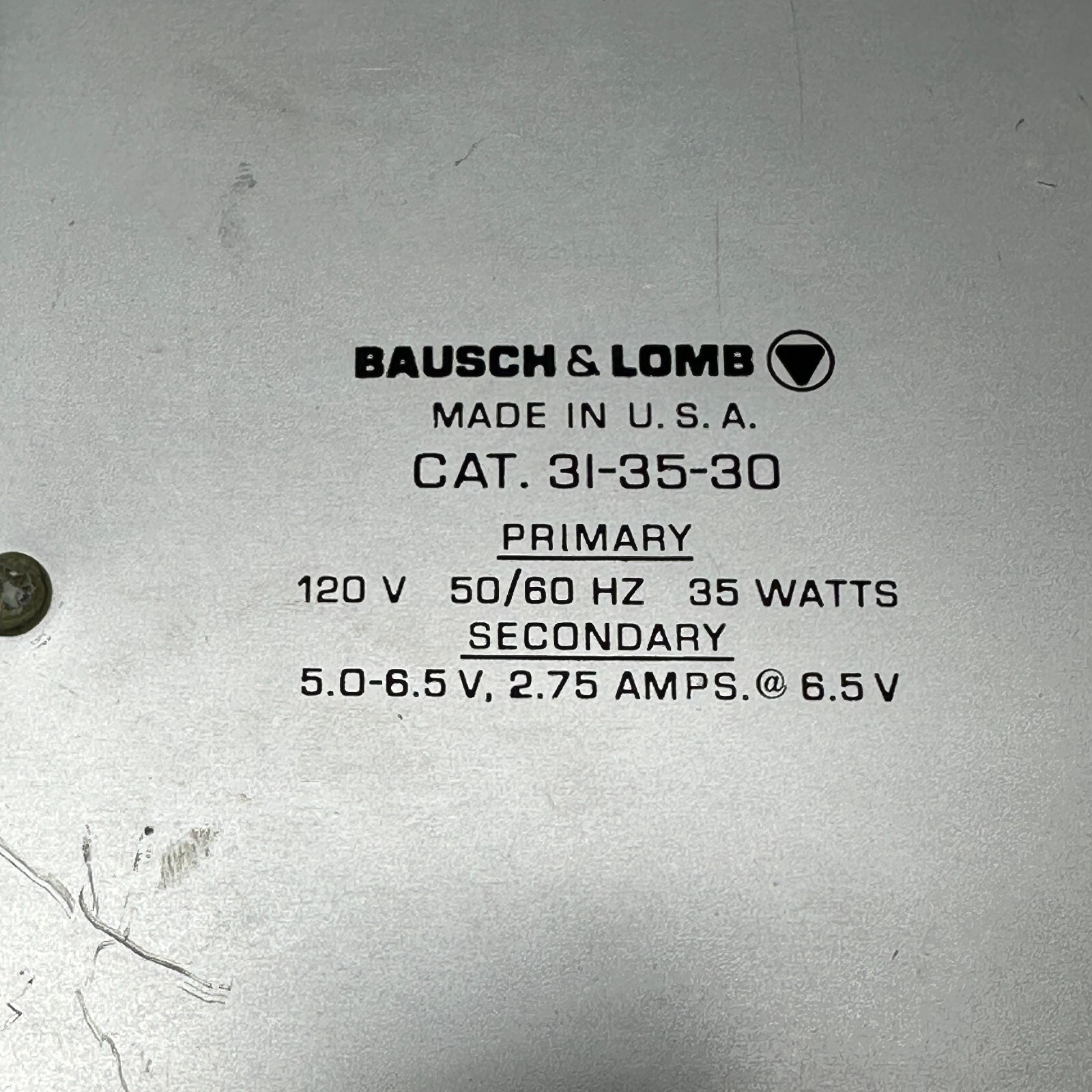 Bausch Lomb 31-35-30 Microscope Illuminator Transformer Only