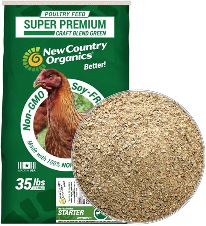 New Country Organics | Organic Starter Crumble 35lb | Soy-Free | 21% Protein