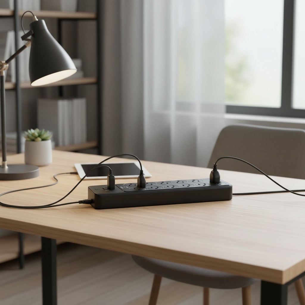 Heavy-Duty Surge Protector Power Strip - 4000 Joules, 12 Outlets, 8ft Cord