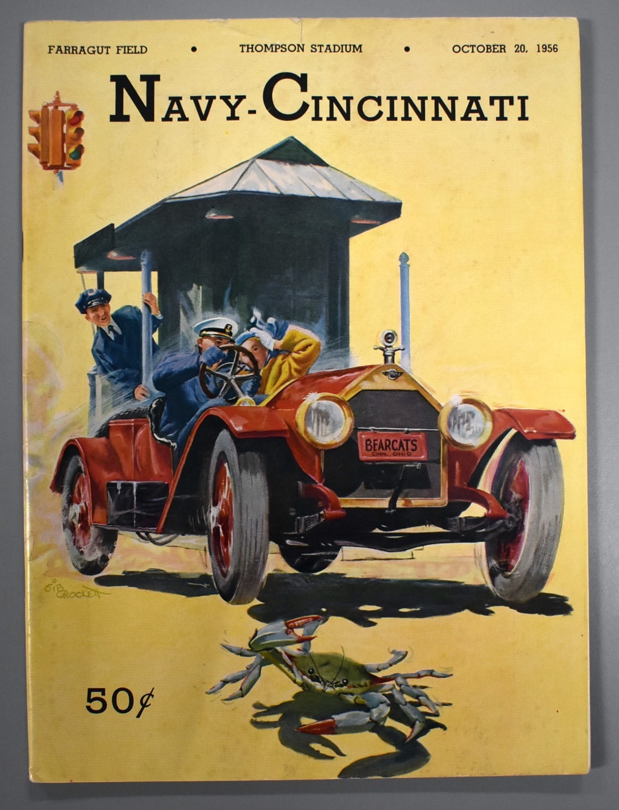 Navy vs University Of Cincinnati October 20th 1956 Official Game Program