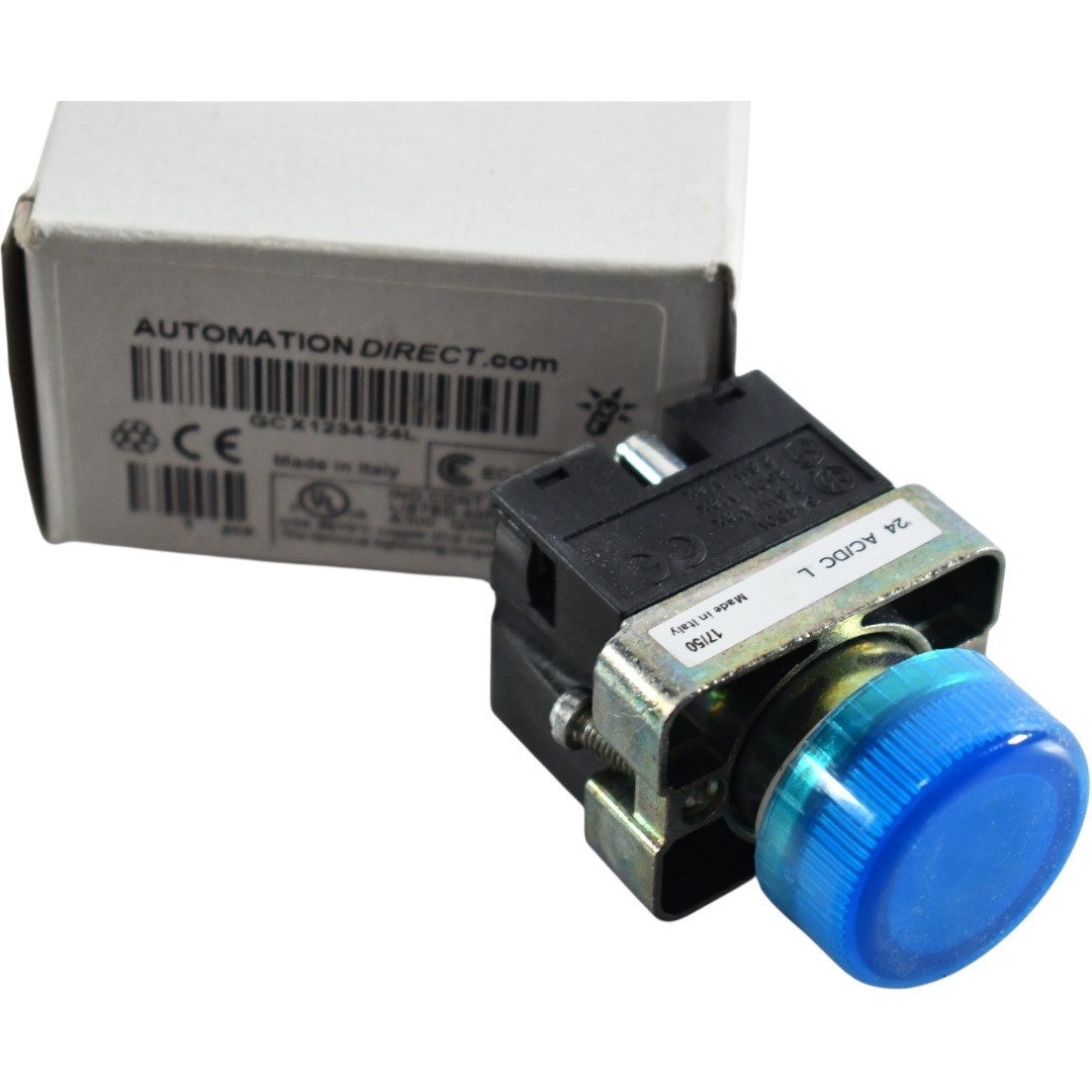 NEW Automation Direct GCX1234-24L Blue LED Indicating Light IP65 22mm 24V Round