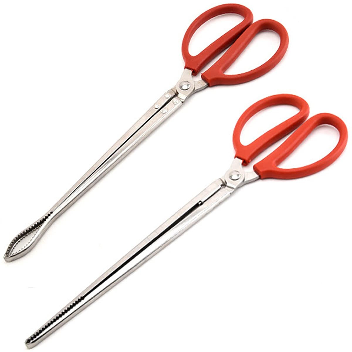 Crab Tongs - Set of 2 Multi-Function Clip Scissor Tongs, Anti-Slip Clamp, 15-...