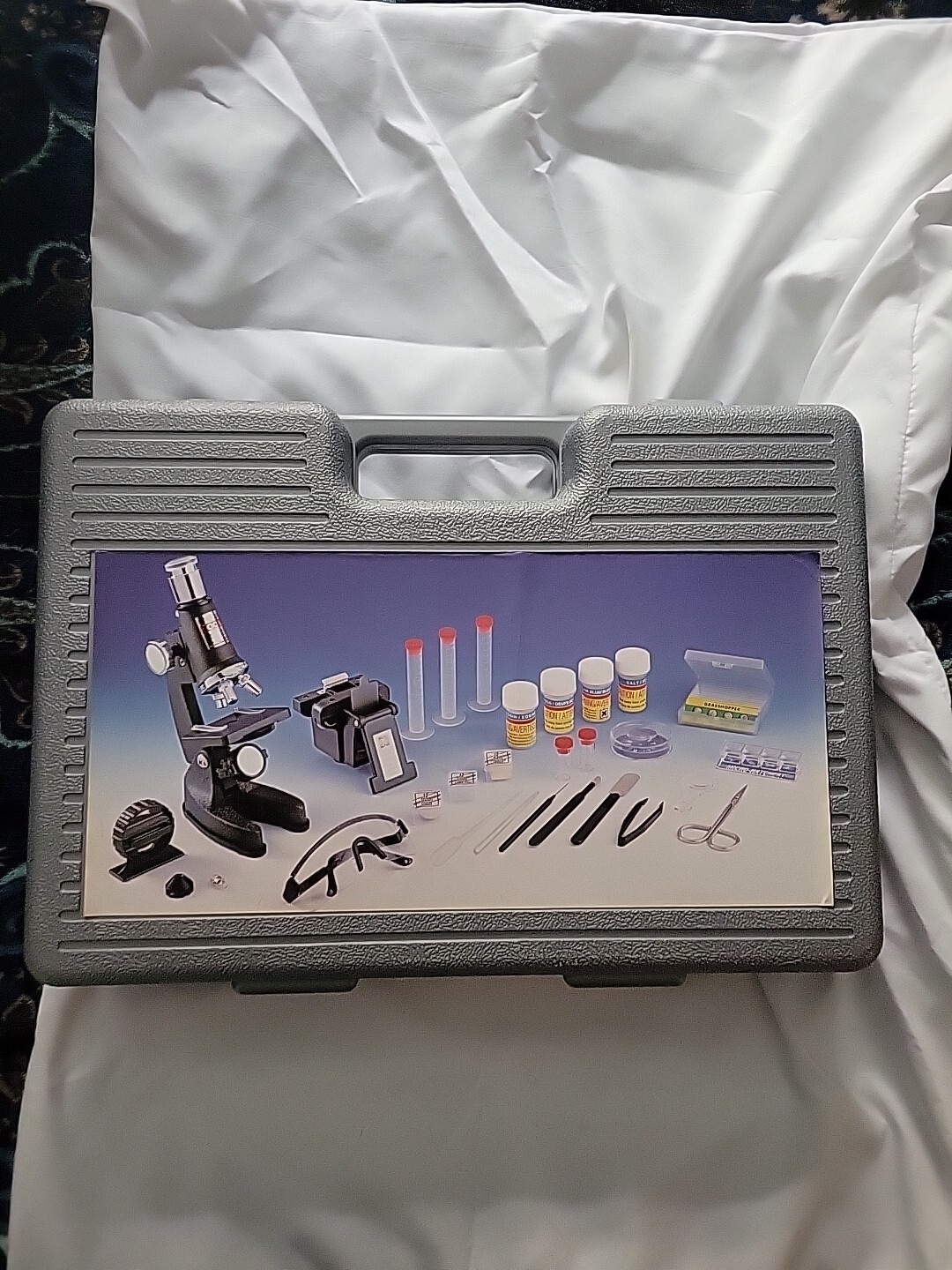 Edu Science Deluxe Microscope Set With Carrying Case 1999 Unused