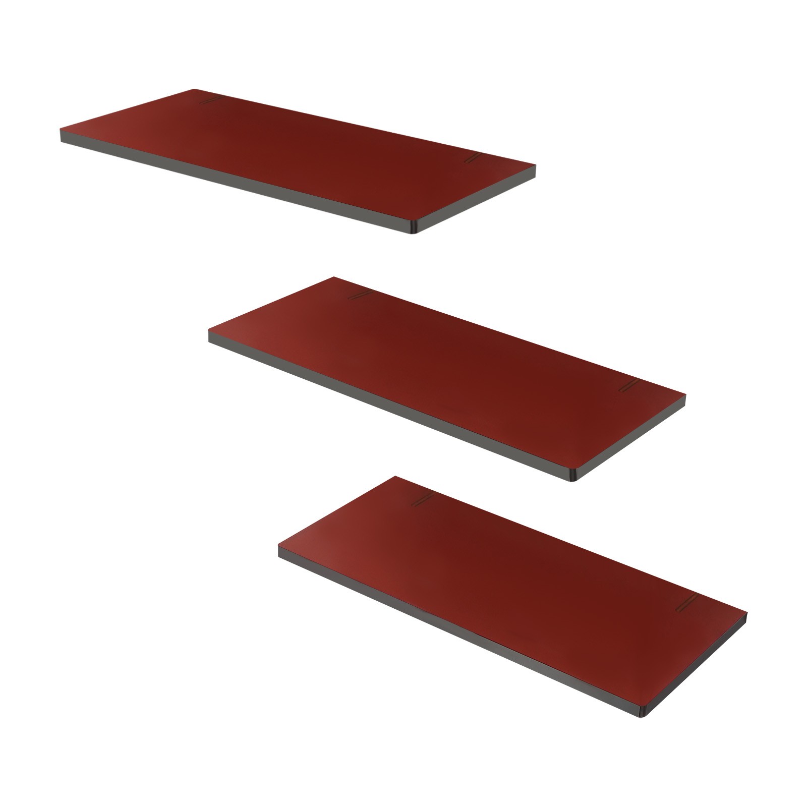 3pcs Brown Acrylic Floating Shelves Wall Mounted Shelf Floating Shelf Organizer