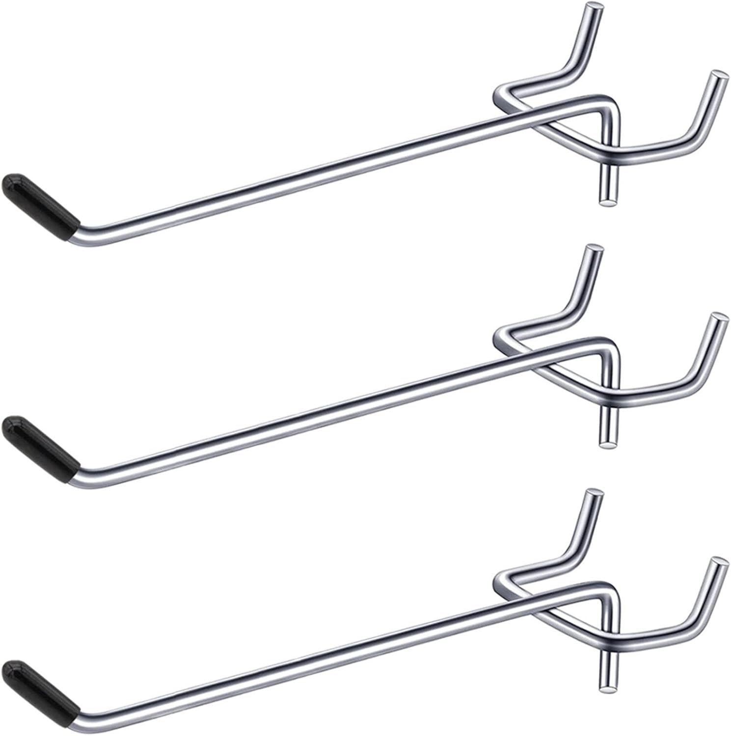 LhyBtm 6 Inch 20 Pack Pegboard Hooks Sturdy Shelving Fit 1mm/0.04inch Thick Peg