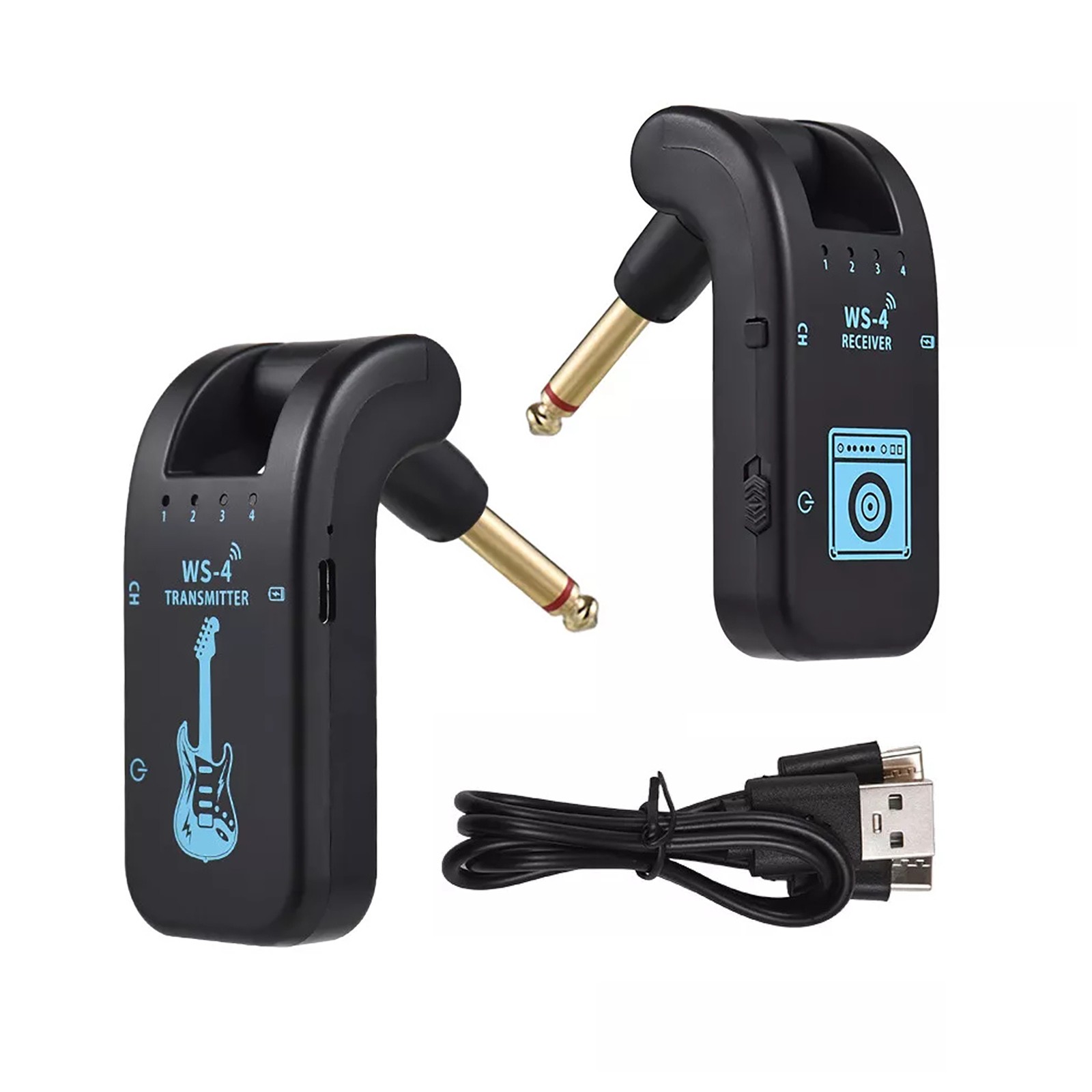 High Stability 2.4G Wireless Guitar Rechargeable Transmitter And Receiver