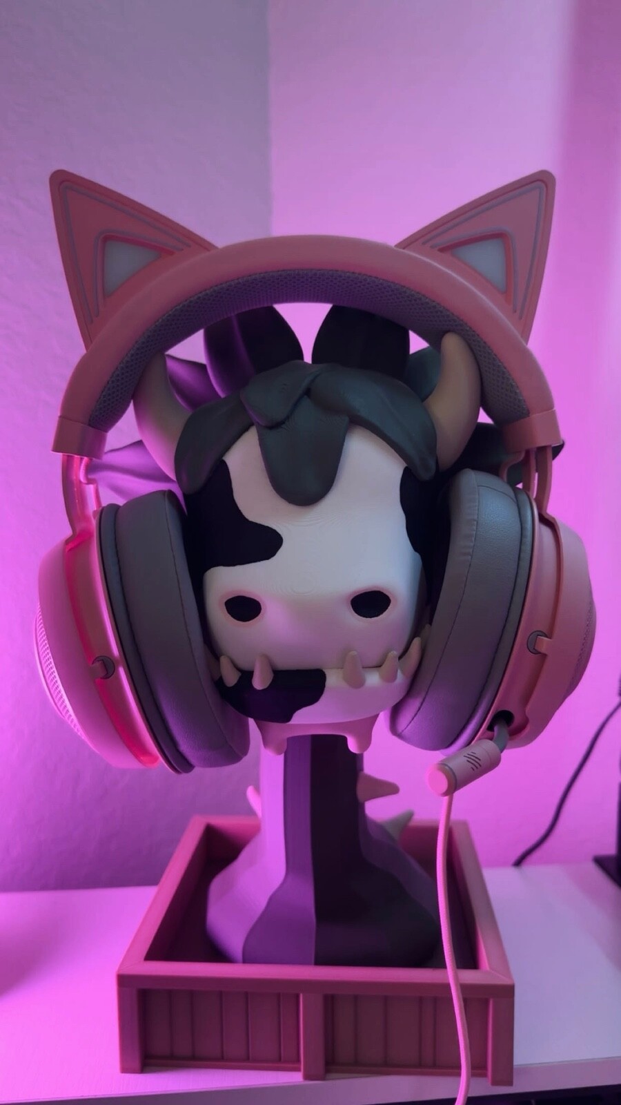 The sims cow plant unique headphone stand handmade