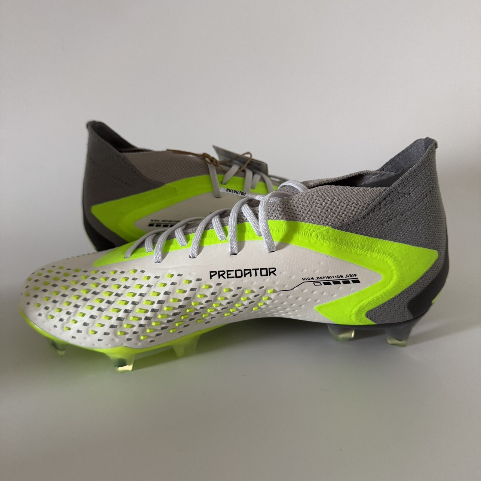adidas Men’s 5/Women’s 6 PREDATOR ACCURACY.1 FG Soccer Cleats White/Green GZ0035