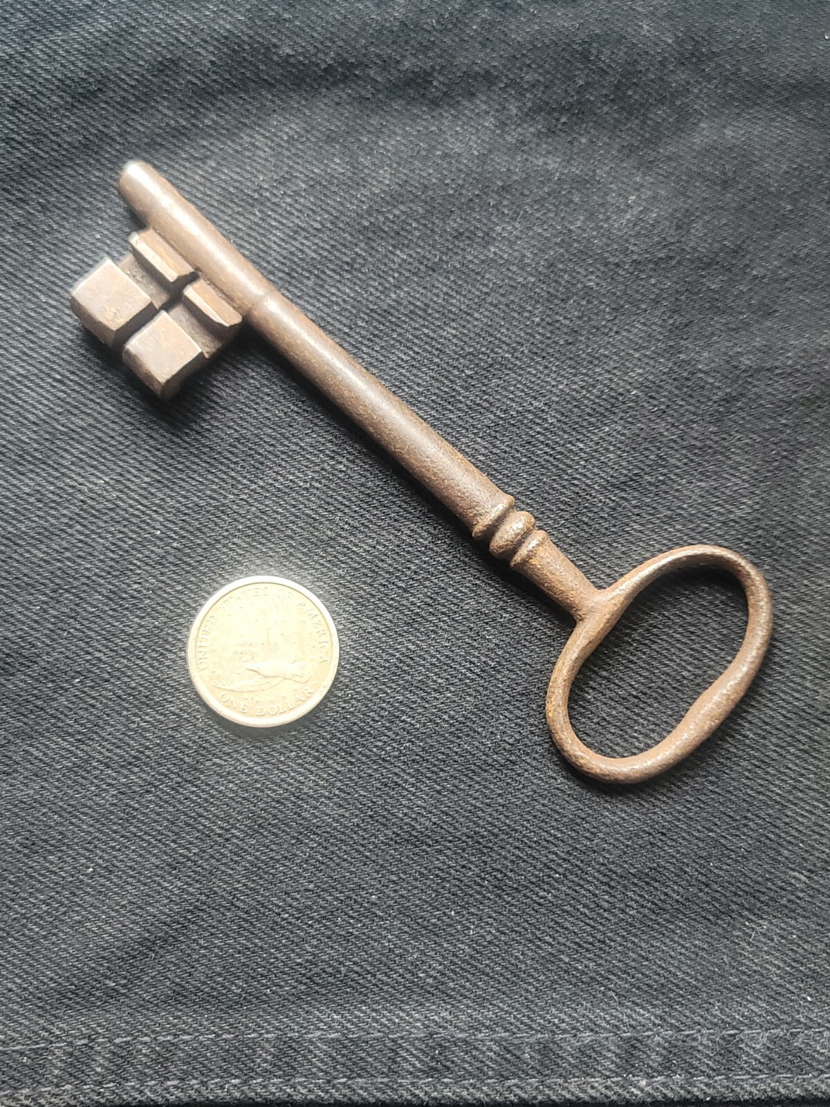 Beautiful Old French Iron Skeleton Key! Over 5¾ Inches Long