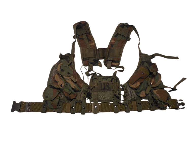 USGI Enhanced Tactical Load Bearing Vest with Web Belt BDU