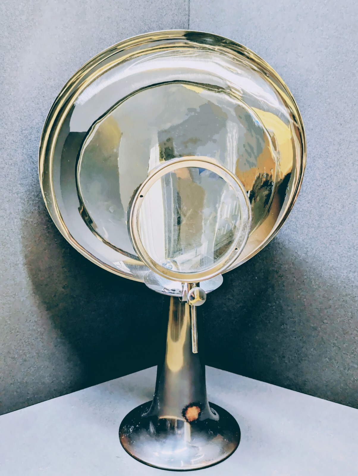 Medical Parabolic Magnifying Lamp Candle Light Source Vintage