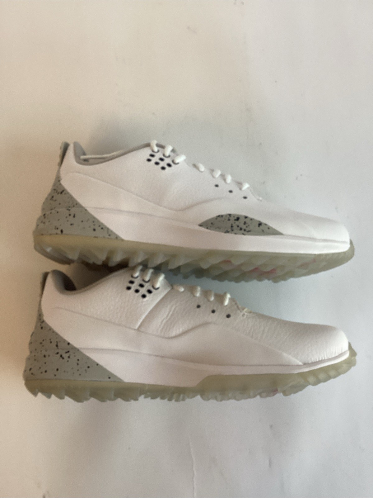 Nike Jordan ADG 3 Golf Shoes Size 7 White Fire Tech Grey Black