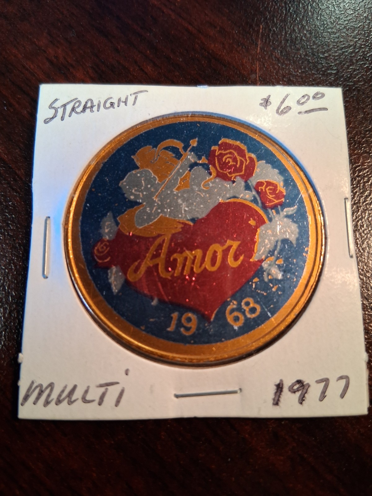1977 Amor Multicolor Aluminum Doubloon - Mardi Gras