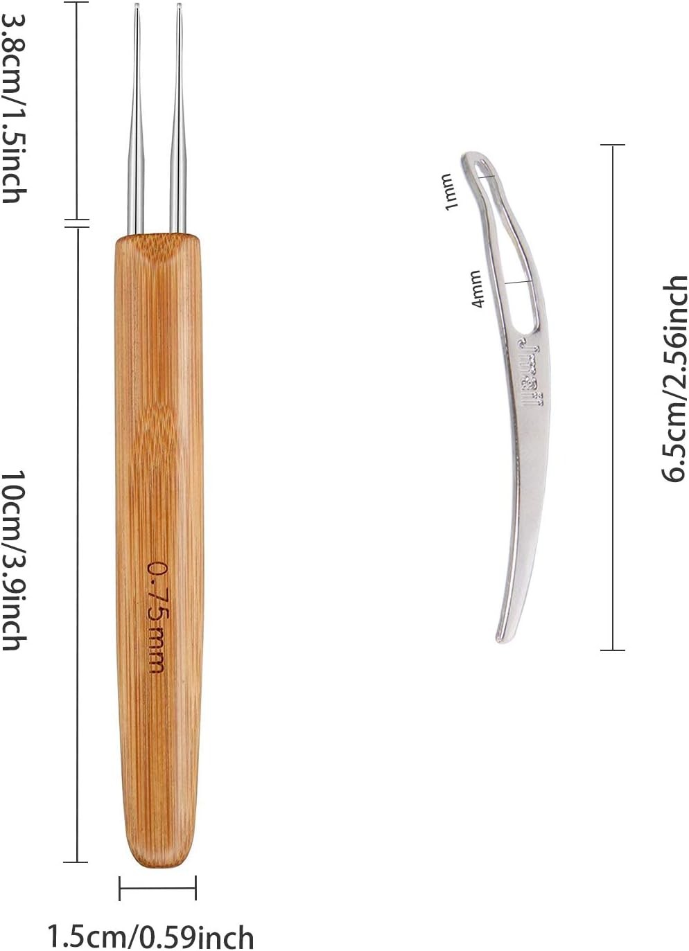 Dreadlock Crochet Hook Tool,Braid Hair Dreadlocks Needle Weaving Crochet for Bra