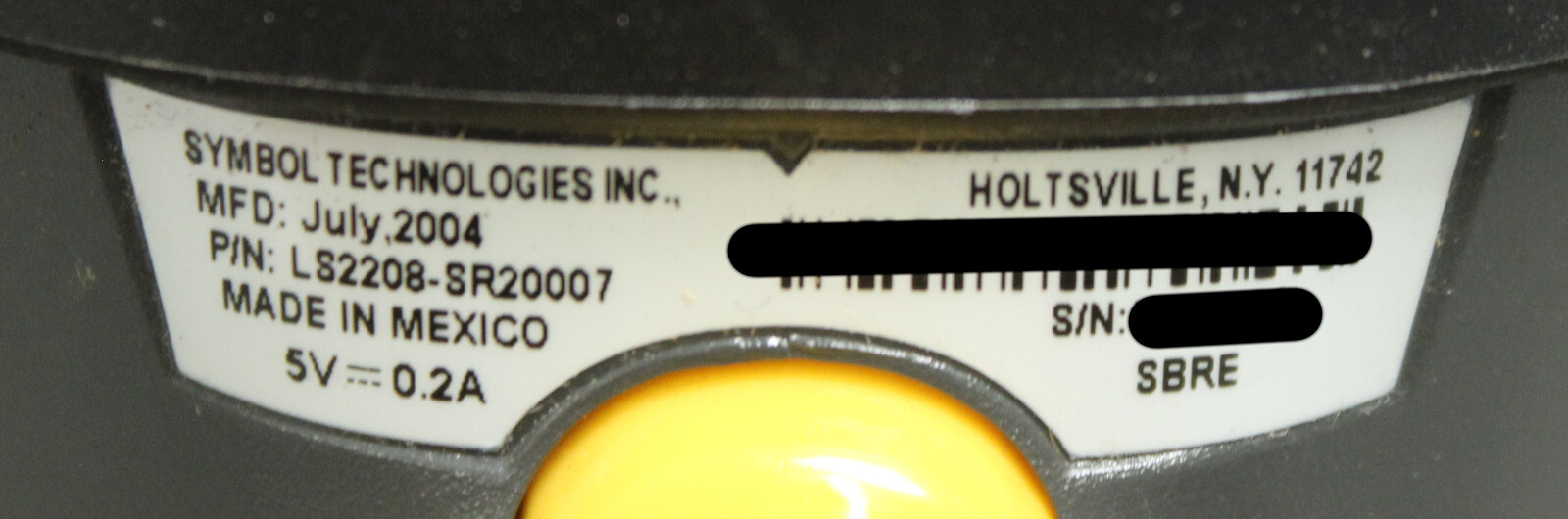 Symbol LS2208-SR20007R Barcode Scanner LS2208