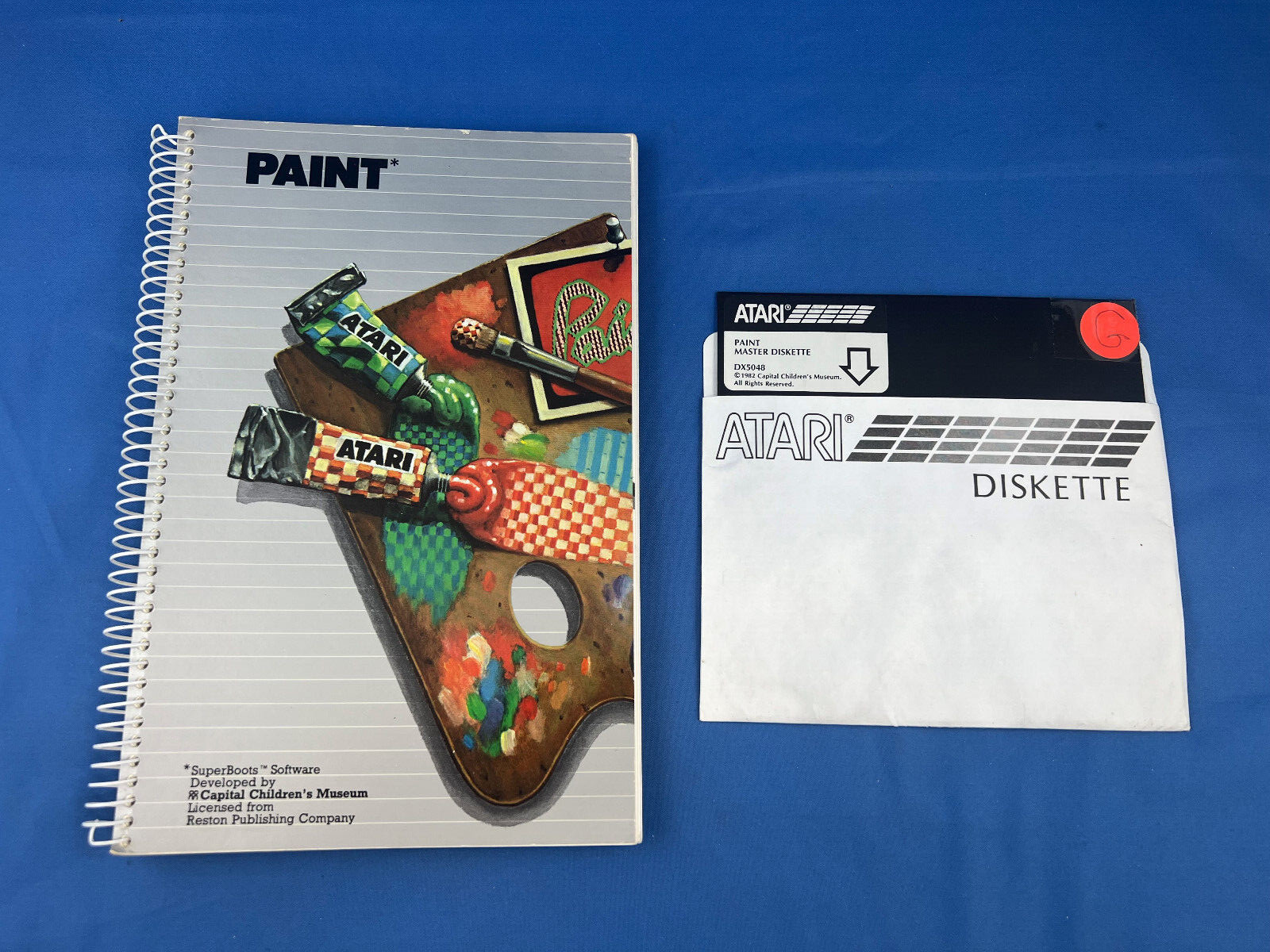 Atari Paint ~ 5.25" Floppy Disk ~ DX5048 ~ SuperBoot's Software Capital ~ Nice ~