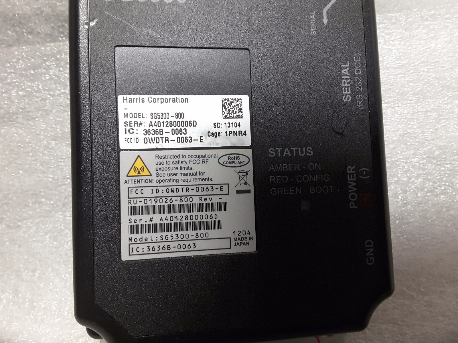 OPENSKY HARRIS SG5300 SG5300-800 Fixed Point Wireless Data Modem NETWORK $99