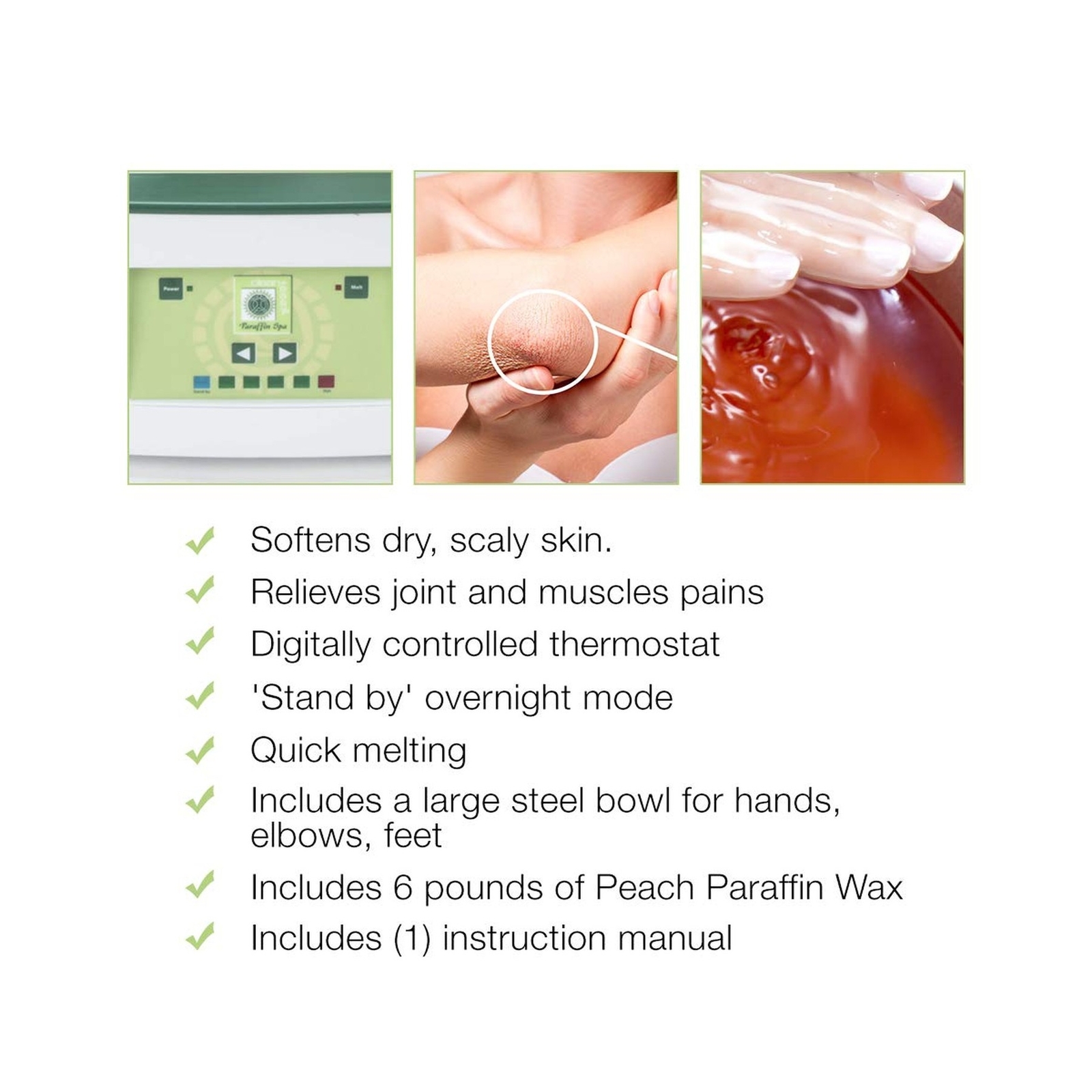 Clean + Easy Digital Paraffin Spa w/ 6 lbs Peach Paraffin