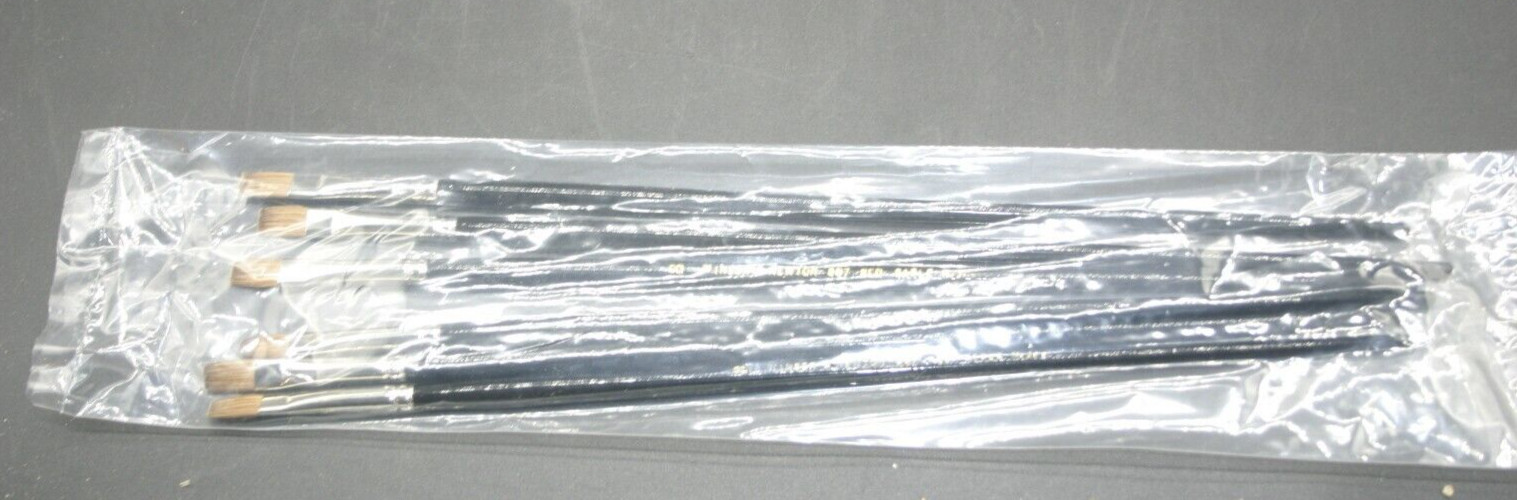 Lot Of 6: Winsor & Newton Series 807 Red Sable Size #8 Flat Art Brush BRAND NEW!