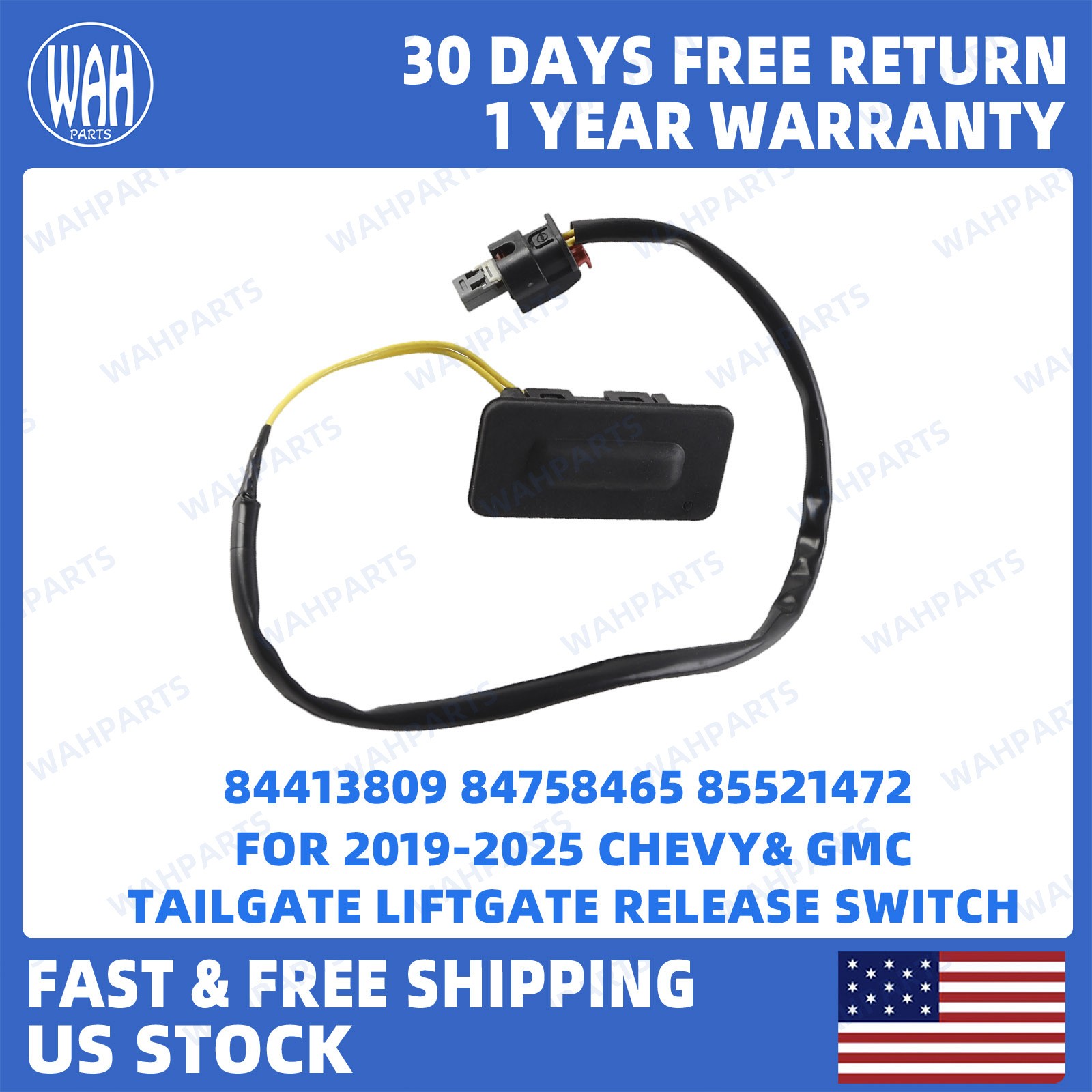 For 2019-2025 Chevrolet Silverado GMC Tailgate Liftgate Release Switch 84413809