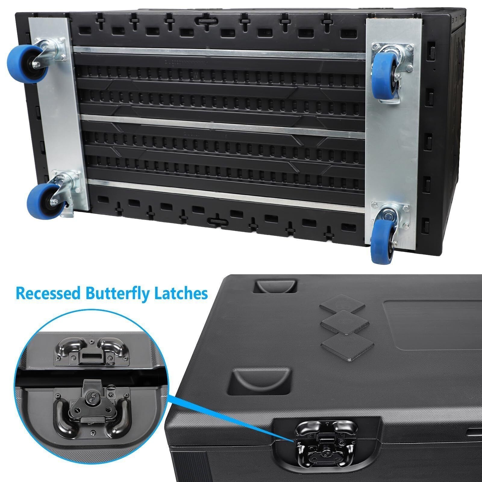Corrosion Resistance Waterproof Collapsible HDPE Utility Trunk Cable Flight Case