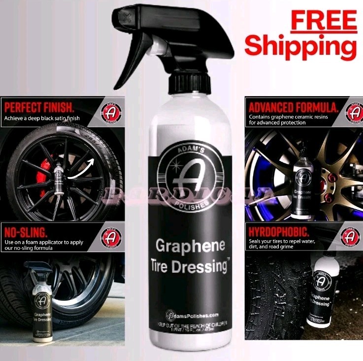 Adam's Polishes Graphene Tire Dressing - Deep Black Finish W/Graphene Non Greasy