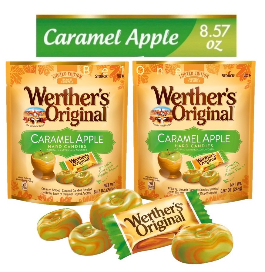 Werther's Original Limited Edition Caramel Apple HARD Candy, 8.57 oz | Pack of 2